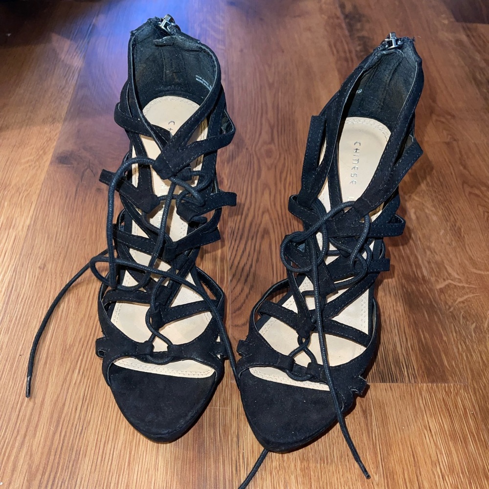 Chinese Laundry Black strap heels